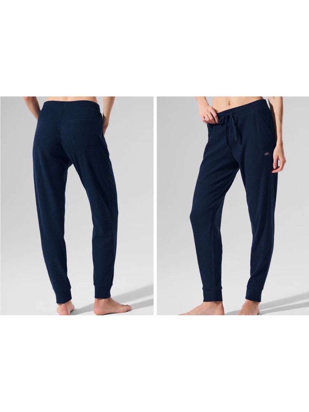 ALO Yoga Muse Sweatpants XS Womens Blue Ribbed Jogger
